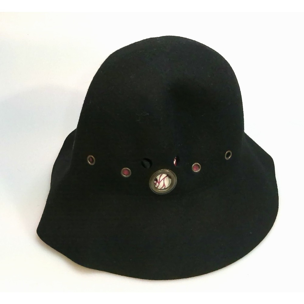 Disney Parks Sleeping Beauty Aurora Felt Cloche Hat Black Roses Adult